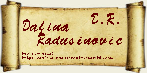 Dafina Radusinović vizit kartica